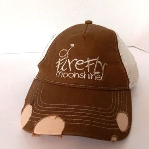 Firefly Moonshine snapback distressed cap brown